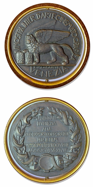 1936 Venice Film Festival Award Medal -- Given to RKO for the Film ''Metropolitan Nocturne''